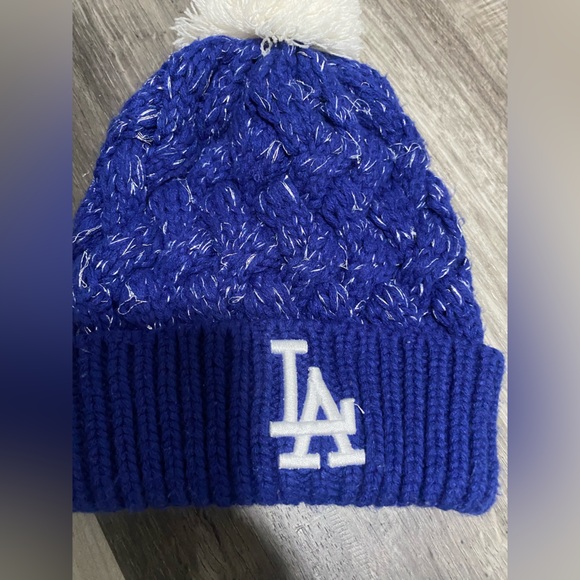 Los Angeles Dodgers Kids Blue Cuff Knit Hat Beanie - Picture 3 of 6